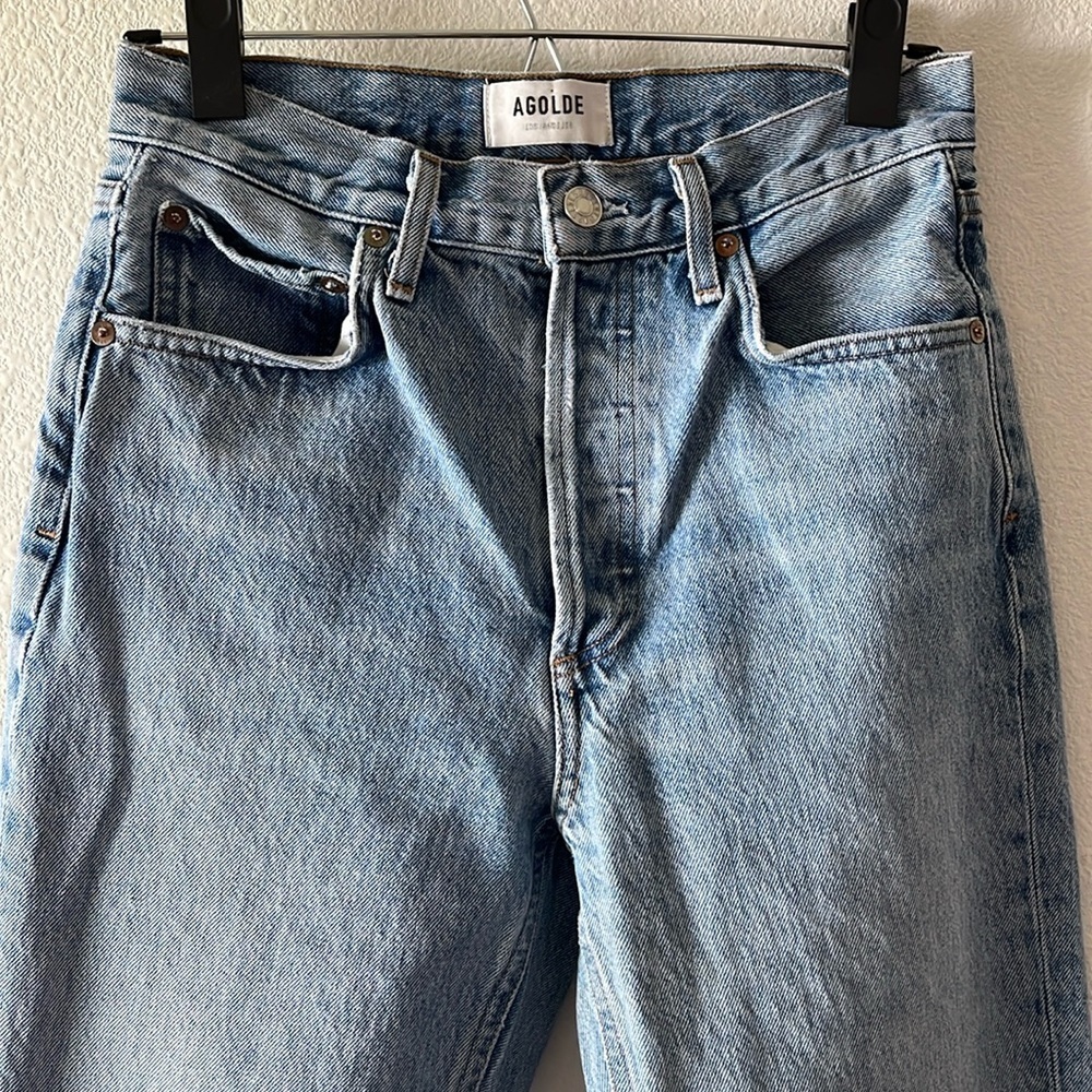 Agolde Light Blue Straight Leg Jeans